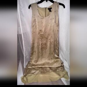 Banana Republic Cream Sheath Maxi Dress Sleeveless Scoop Neck